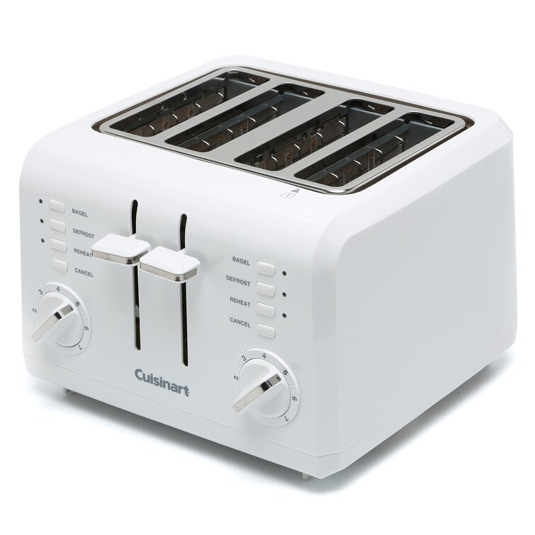 Cuisinart CPT-142P1 4-Slice Compact Plastic Toaster, White, 41% OFF